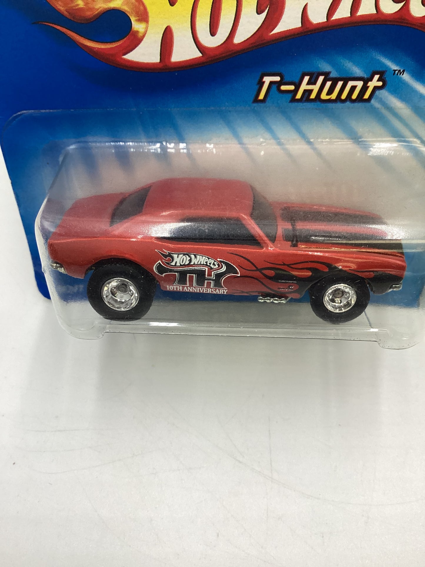 2005 Hot Wheels #122 Treasure Hunt 1967 Camaro Red Short Card W/protector