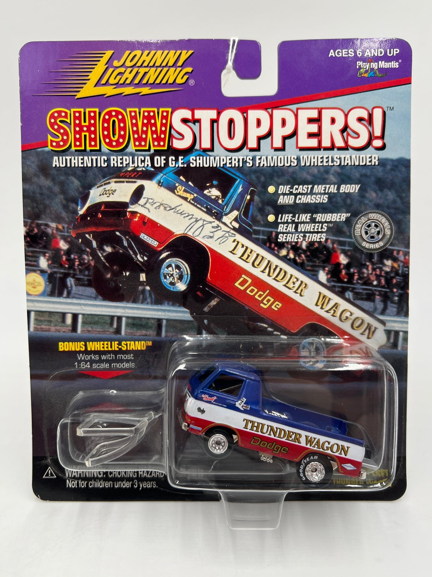 Johnny Lightning SIGNED Show Stoppers GE Shumperts Dodge Thunder Wagon #1