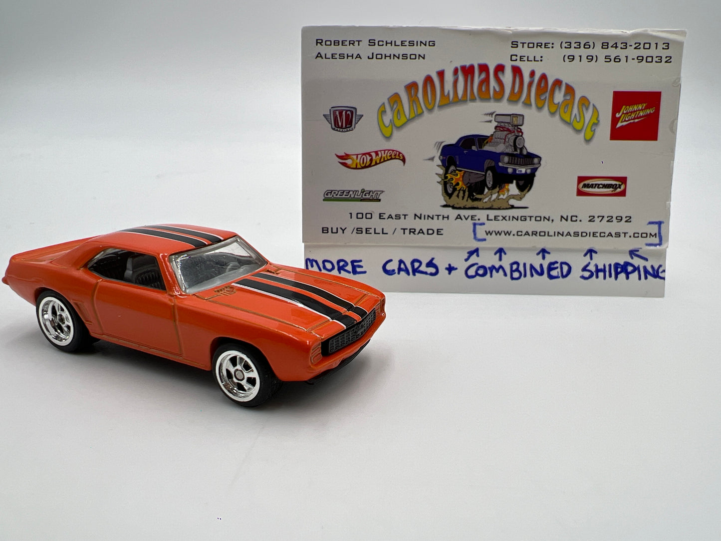 Hot Wheels Larrys Garage Premium 69 Camaro Orange Loose