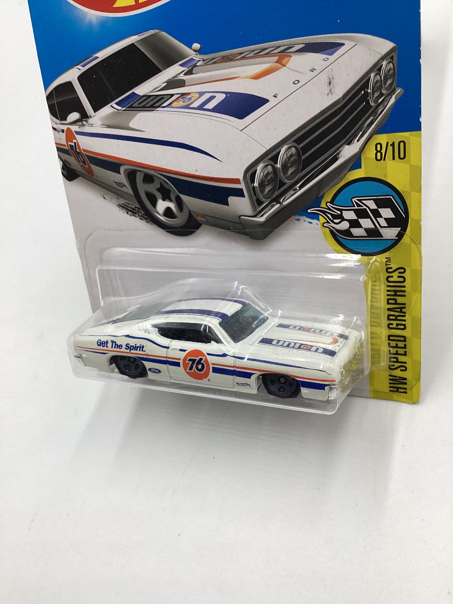 2016 Hot Wheels #183 Speed Graphics 69 Ford Torino Talladega White 31D