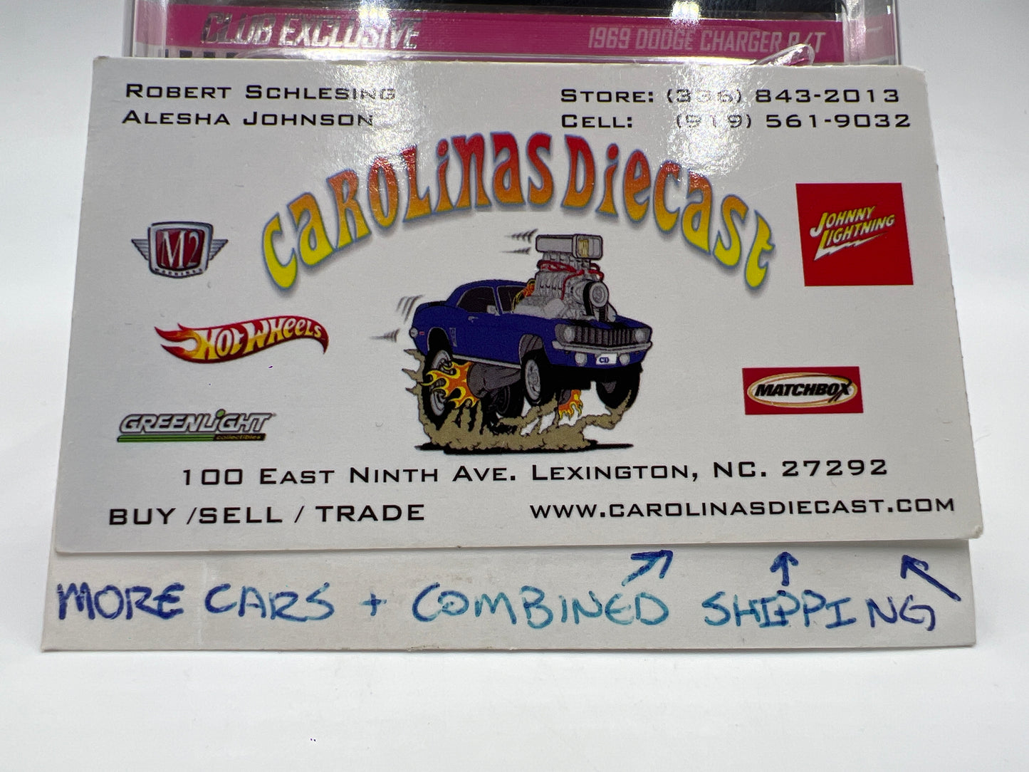 Hot Wheels RLC Club Exclusive 1969 Dodge Charger R/T Pink W/Protector