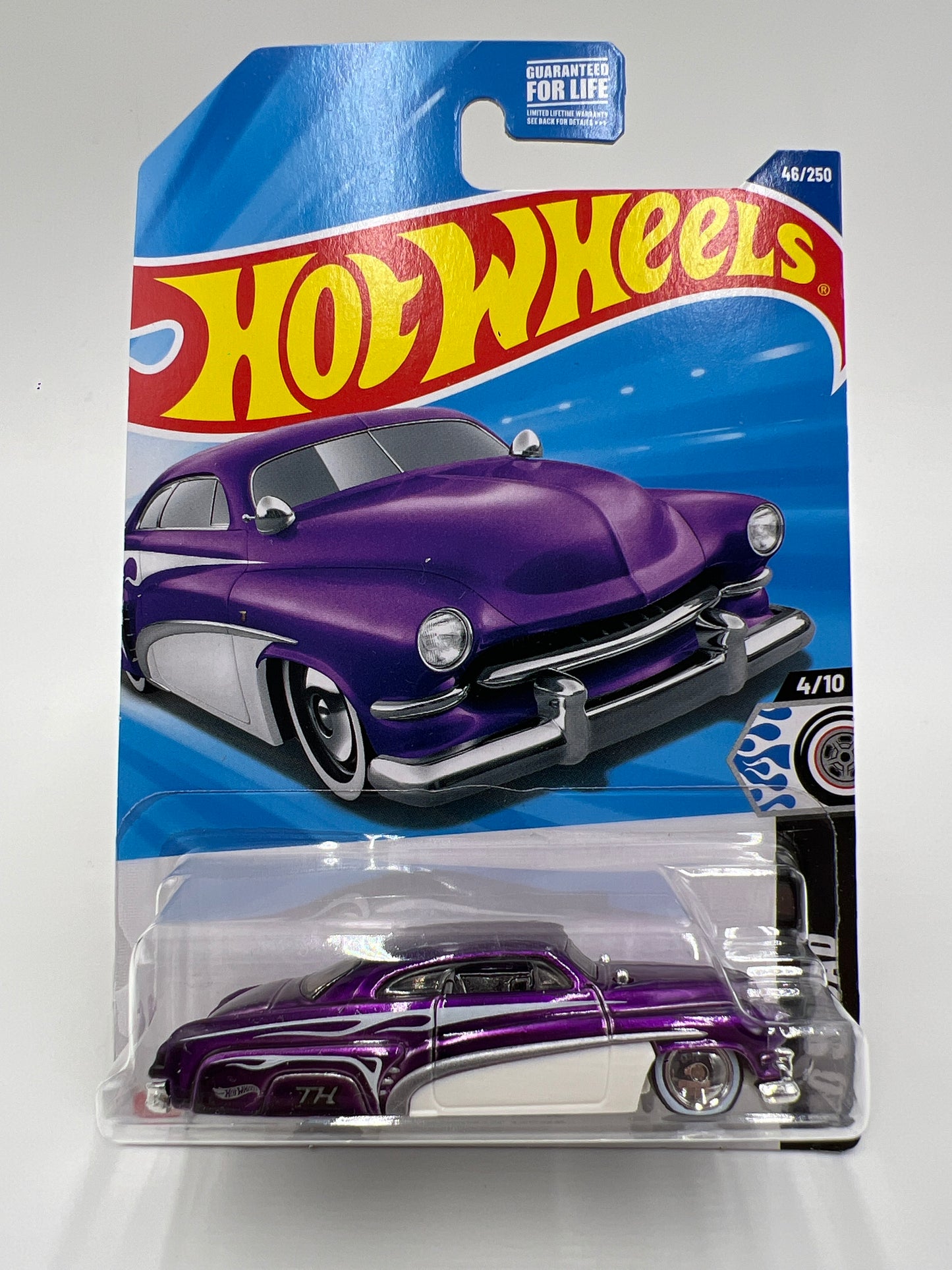 2025 Hot Wheels C Case Super Treasure Hunt #46 Hirohata Merc Purple W/Protector Small Crack In Blister