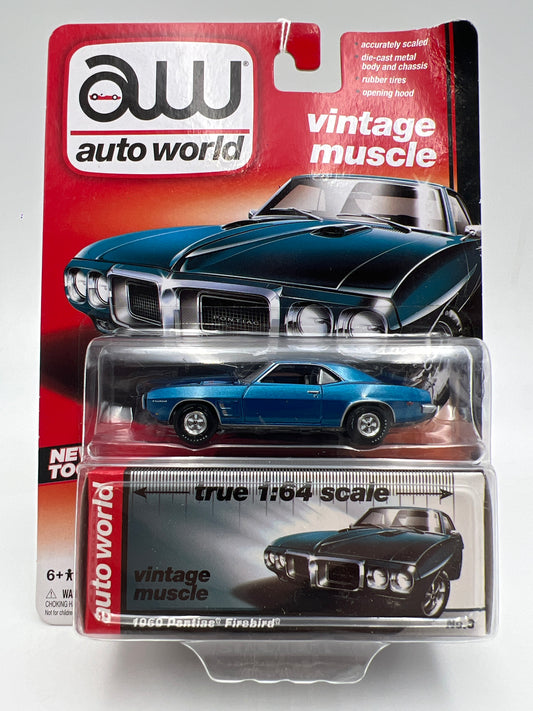 Auto World Vintage Muscle #3 1969 Pontiac Firebird Blue