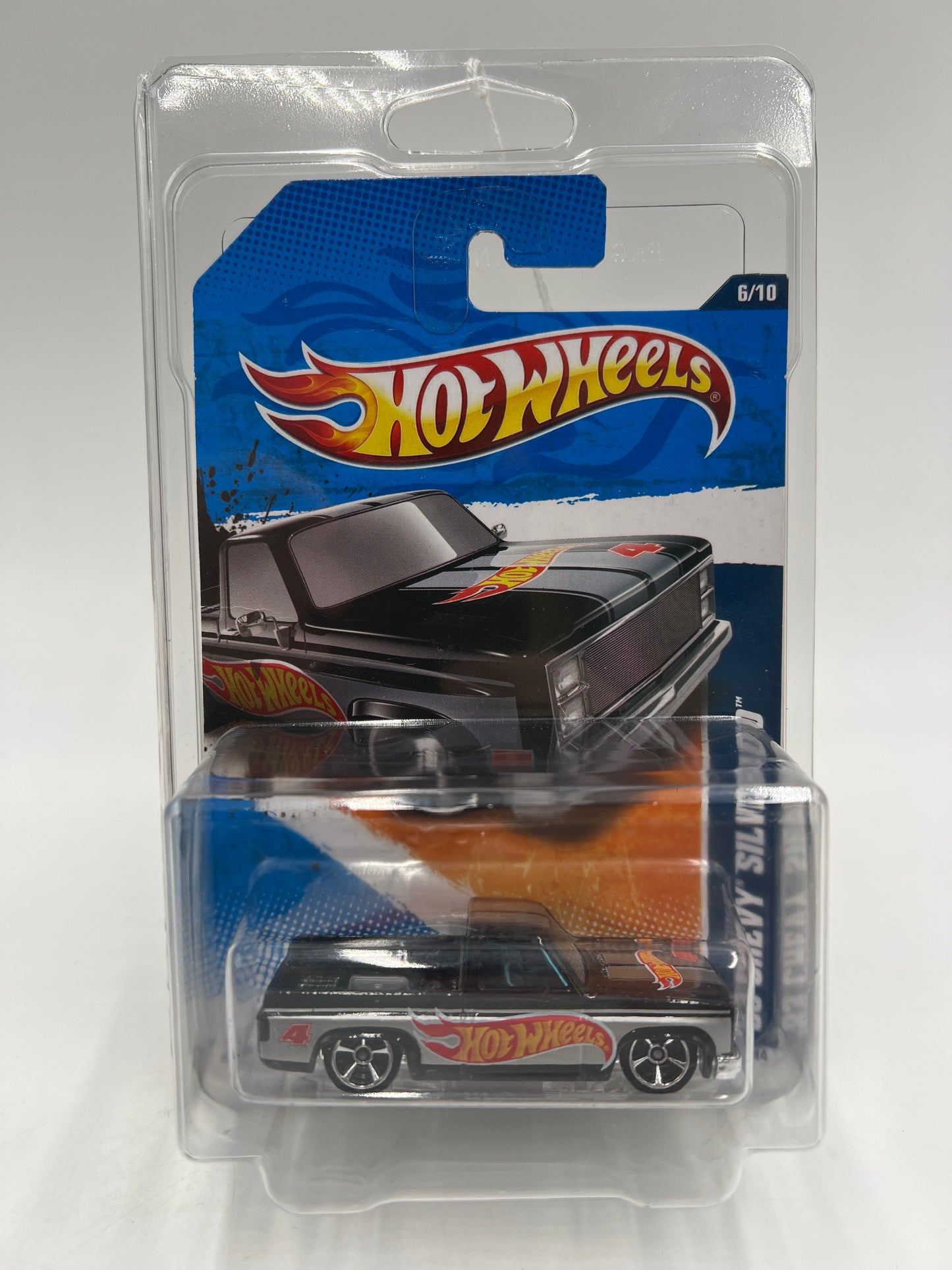 2011 Hot Wheels Walmart Exclusive #156 83 Chevy Silverado Black W/Protector
