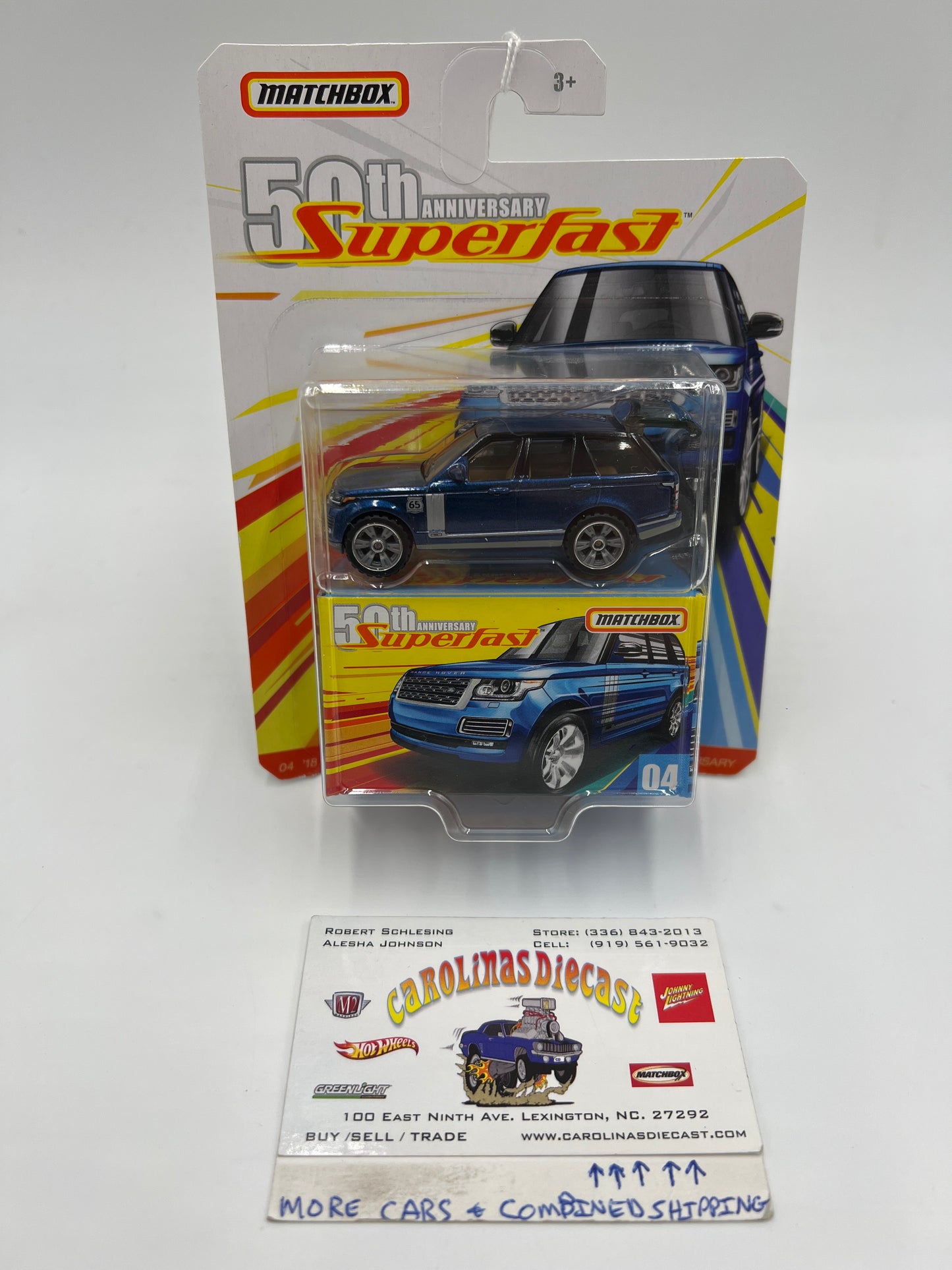 Matchbox 50th Anniversary Superfast #4 18 Range Rover LWB Blue 173C
