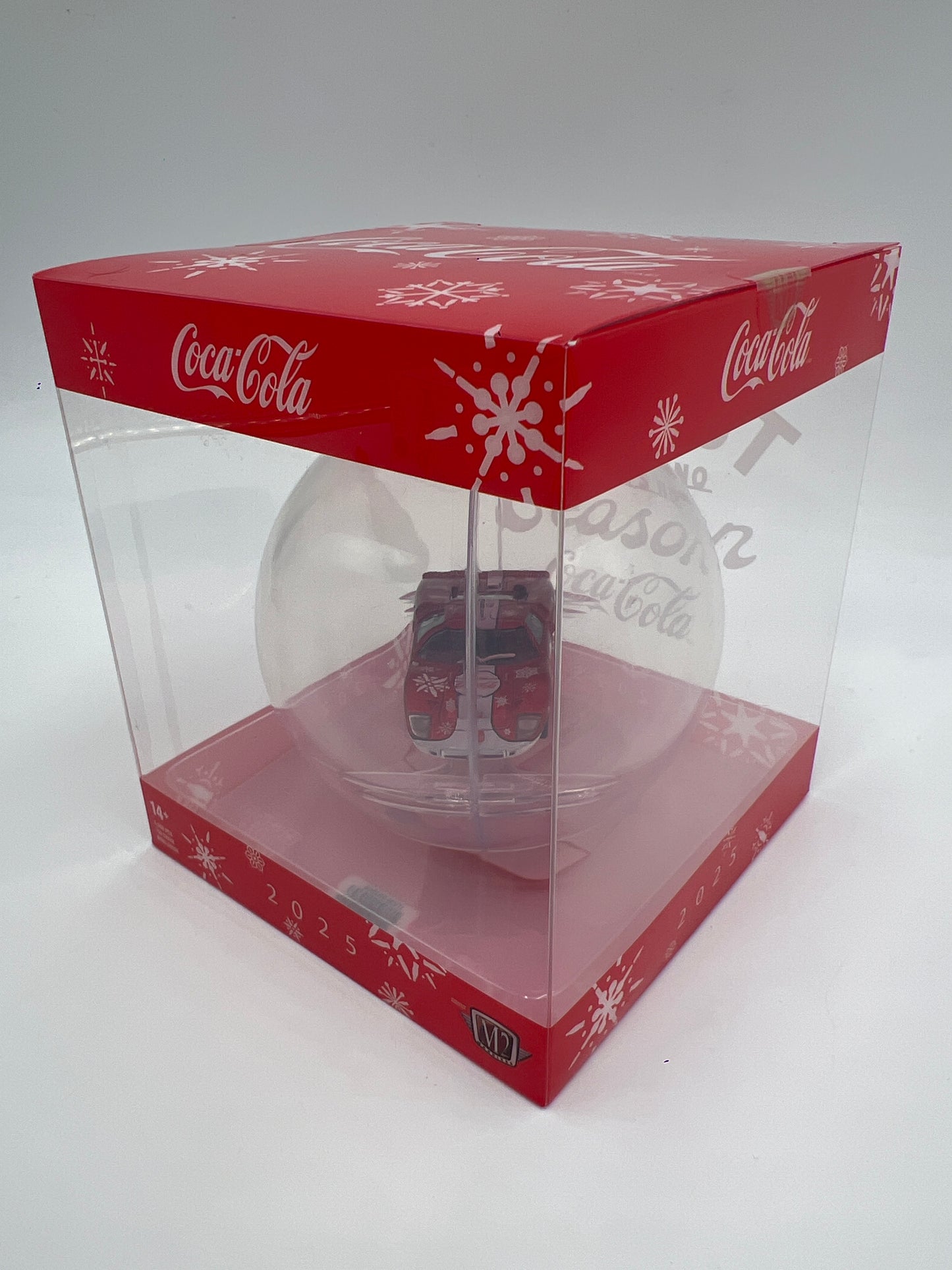 2025 M2 Machines Coca Cola Holiday Christmas Ornaments 1966 Ford GT40 Red