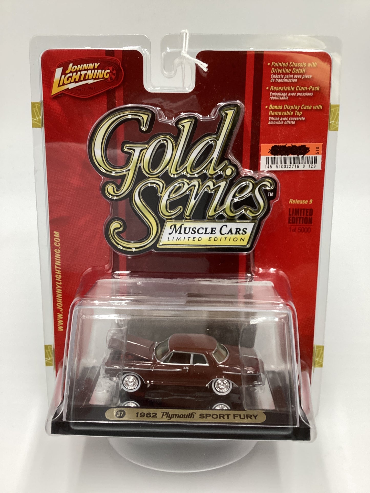 Johnny Lightning Gold Series Muscle Cars Release 9 #37 1962 Plymouth Sport Fury Brown 232H