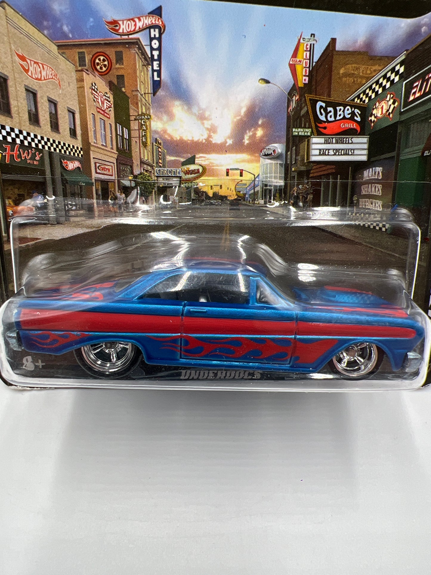 Hot Wheels Boulevard Underdogs 64 Ford Falcon Sprint Blue W/Protector #1