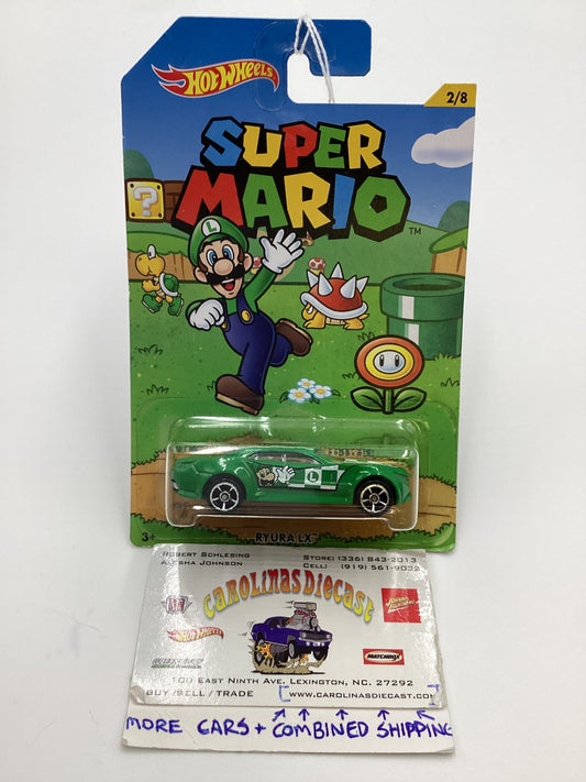 2016 Hot Wheels Super Mario #2 Ryura LX Green Luigi 157A