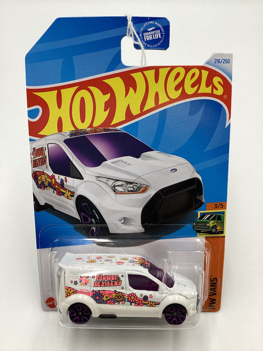 2024 Hot Wheels #216 Treasure Hunt Hot Wheels Ford Transit Connect White 274A