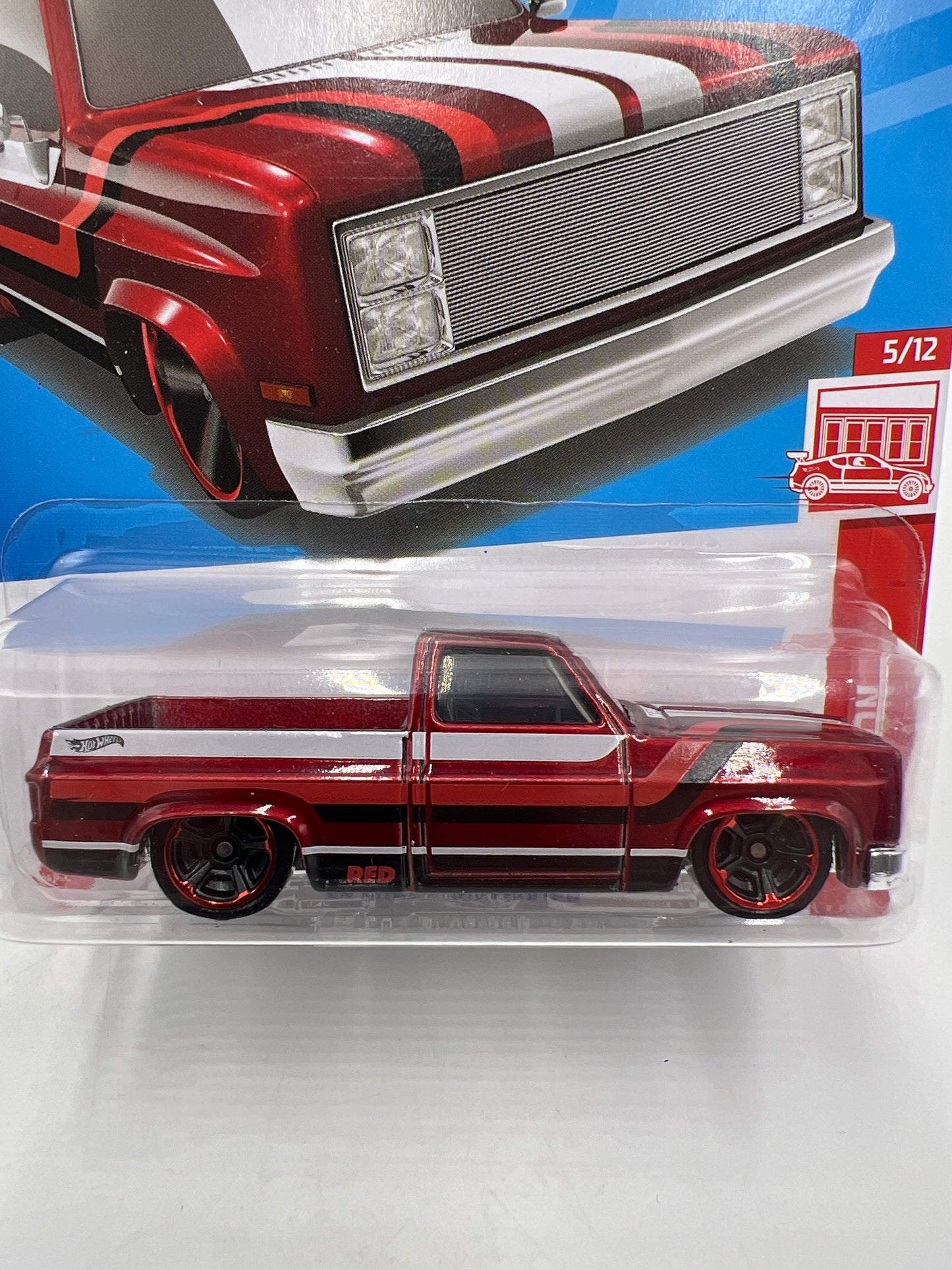 Hot Wheels Target Exclusive Red Edition #114 83 Chevy Silverado Red W/Protector