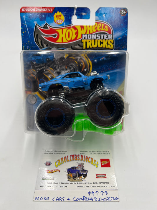 2025 Hot Wheels Monster Trucks Totally Tooned #1 1970 Dodge Charger R/T Blue 134B