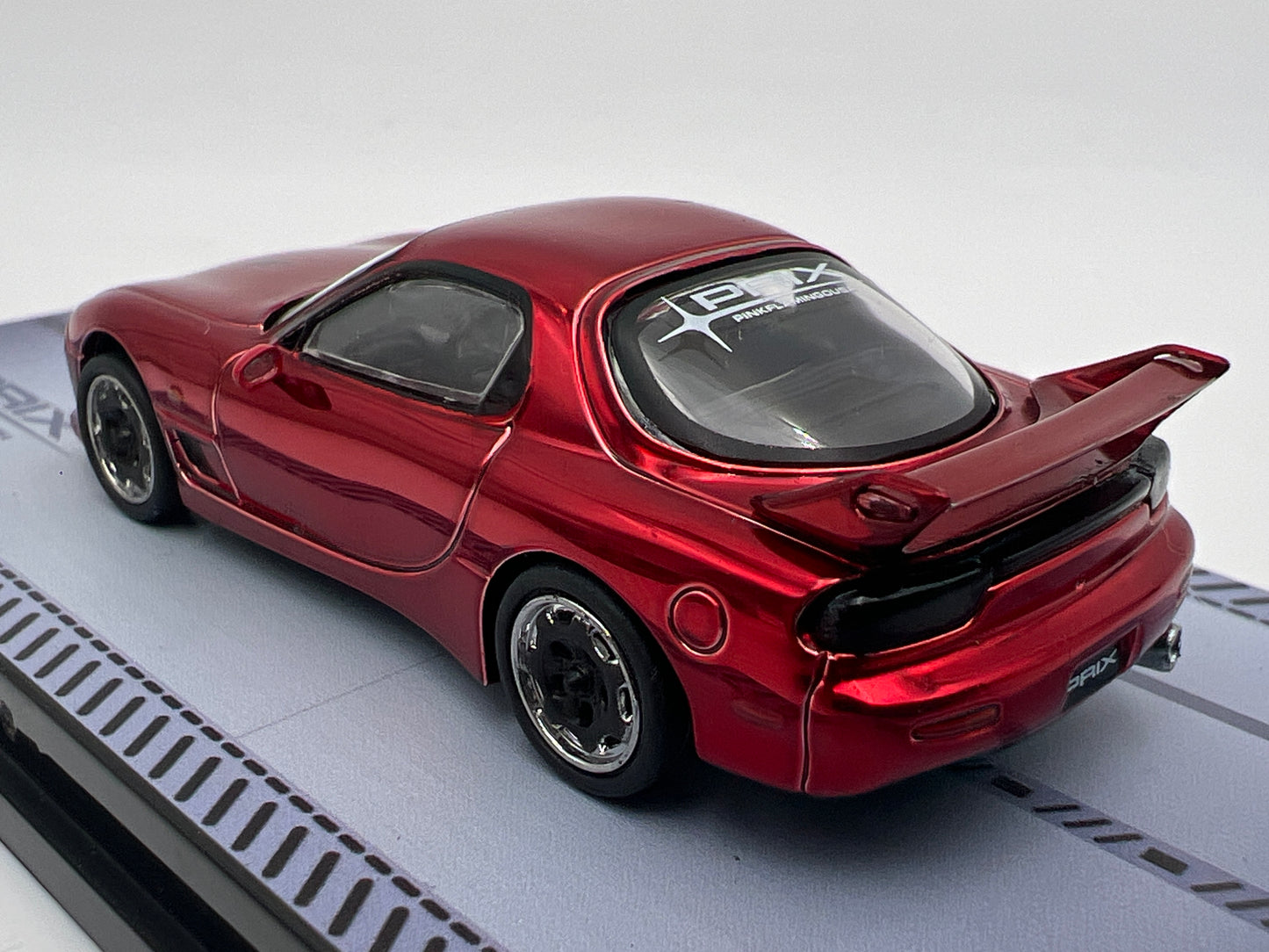 Tarmac Works x Global 64 CHASE PRIX Mazda RX-7 FD3S Mazdaspeed A-Spec ESDER Chrome Red