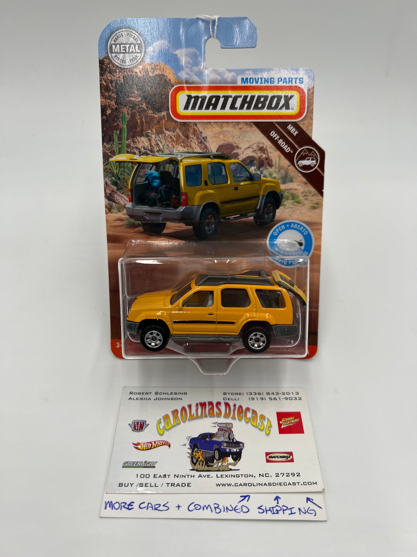 Matchbox Moving Parts MBX Off-Road 2000 Nissan Xterra Yellow 168L
