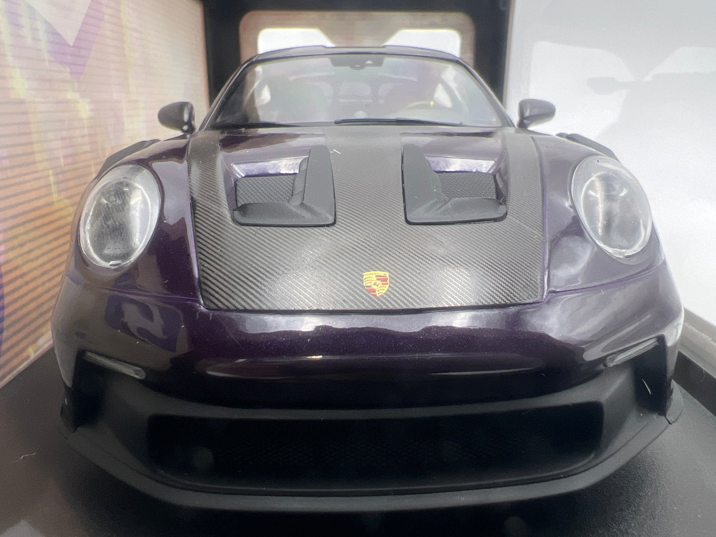 Solido 1:18 Scale Porsche 911 GT3 RS Weissach Package Dark Purple