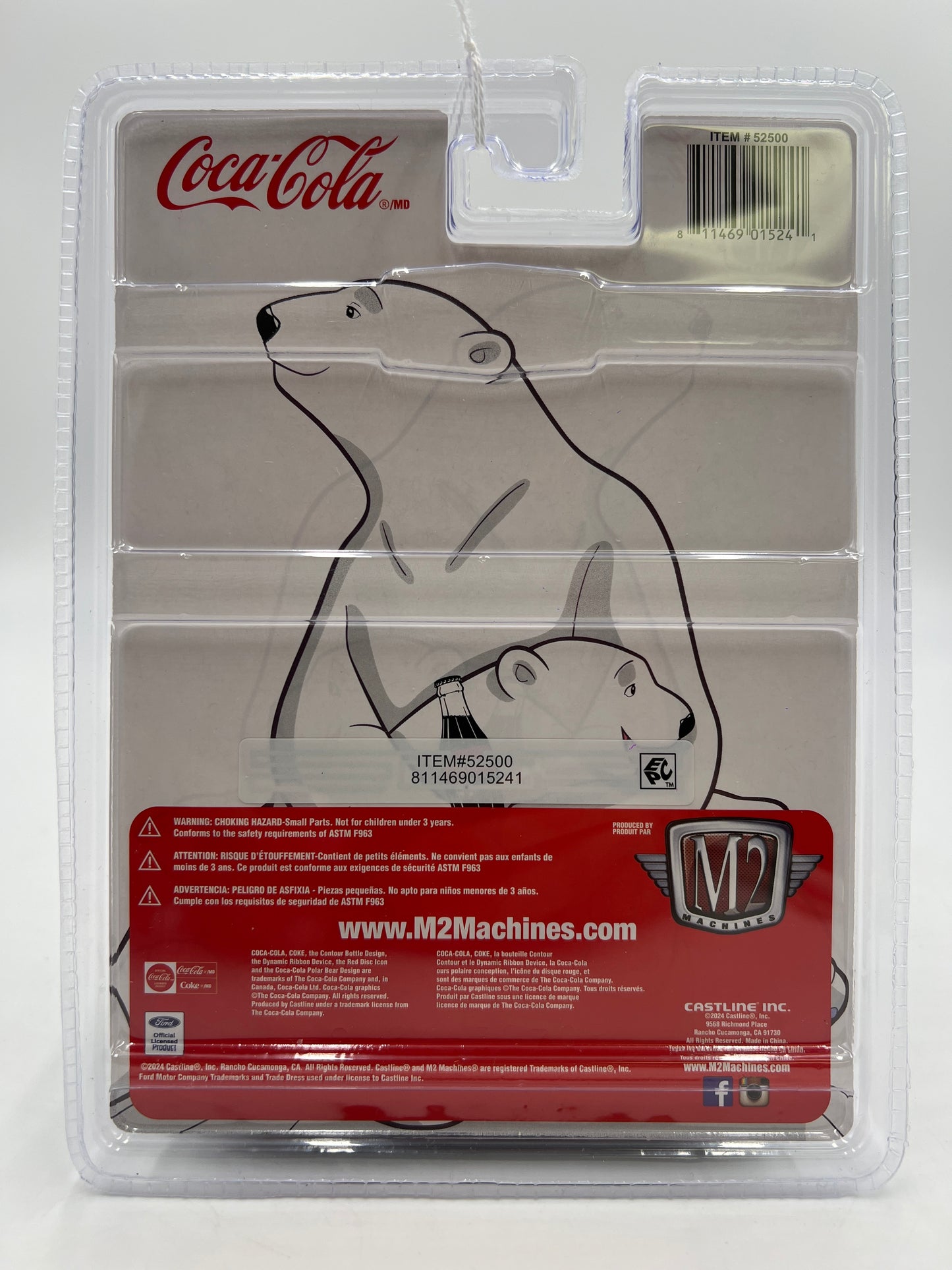 2024 M2 Machines Holiday Coca Cola 1988 Ford Mustang GT Blue SK09