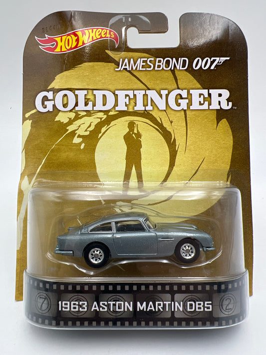 Hot Wheels Retro Entertainment 007 Goldfinger 1963 Aston Martin DB5 Silver Card Not Perfect