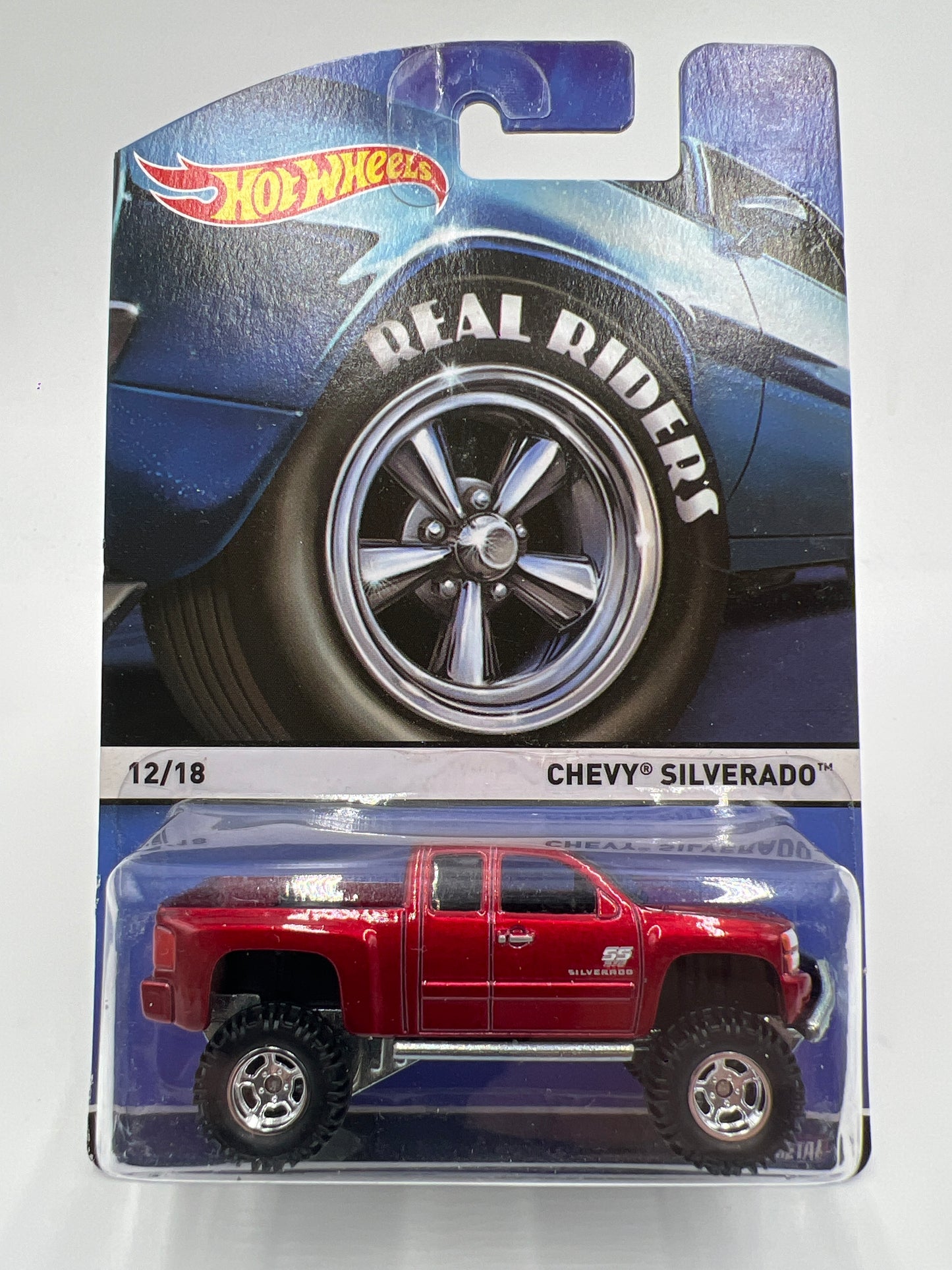 Hot Wheels Heritage Real Riders #12 Chevy Silverado Red W/Protector