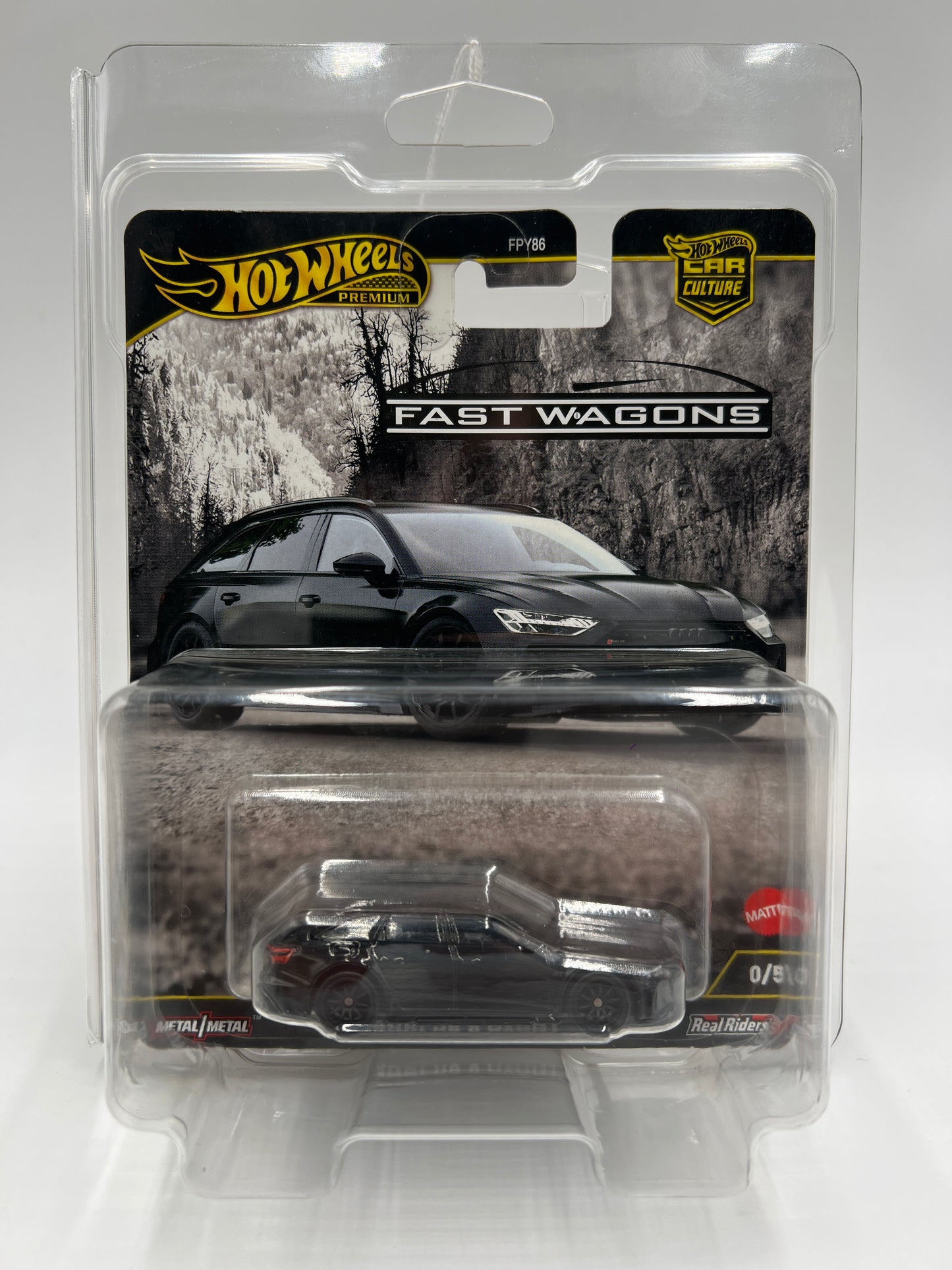 2025 Hot Wheels Premium CHASE Fast Wagons #0 Audi RS 6 Avant Black W/Protector