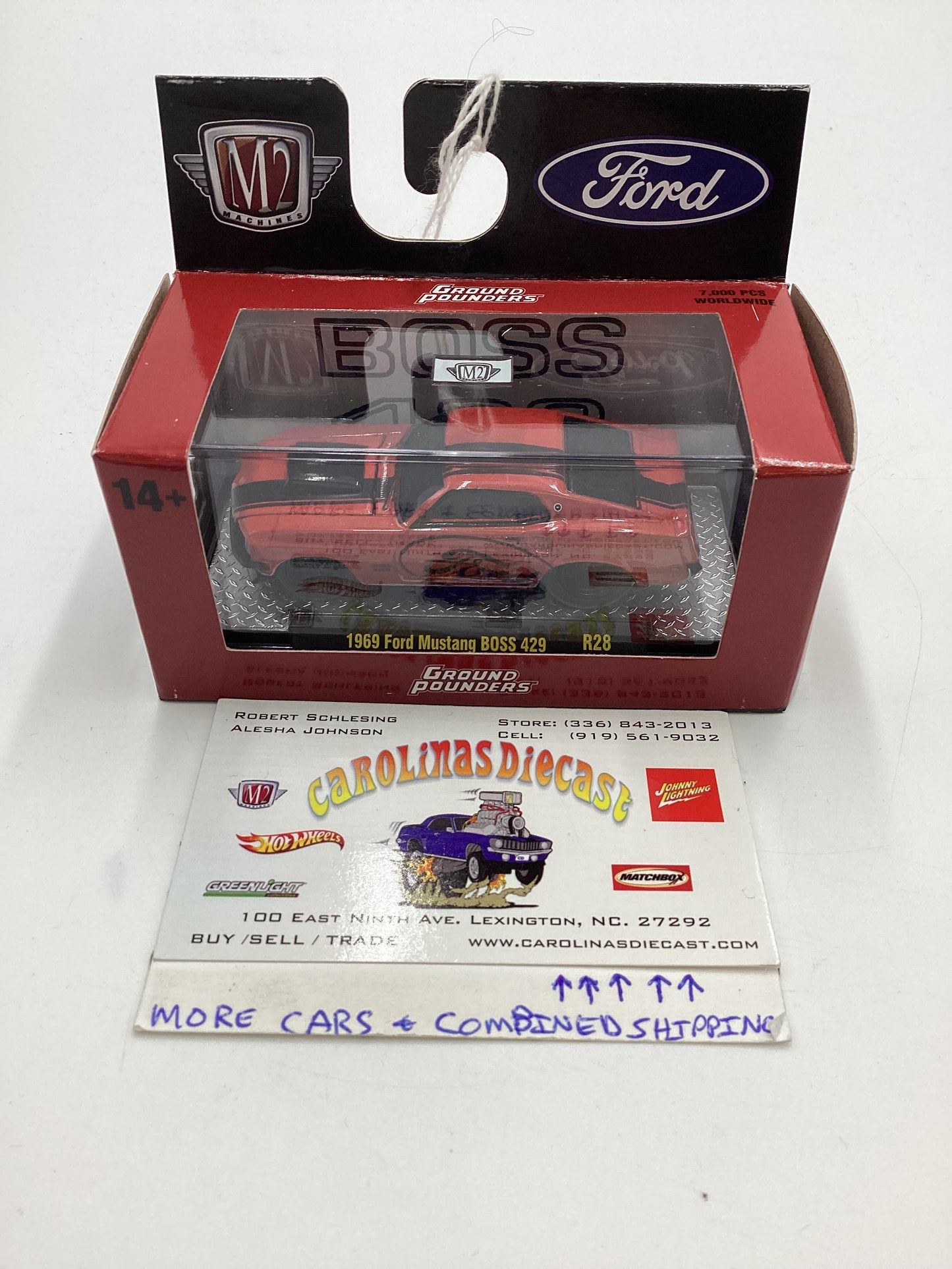 M2 Machines Ground Pounders 1969 Ford Mustang Boss 429 Red R28