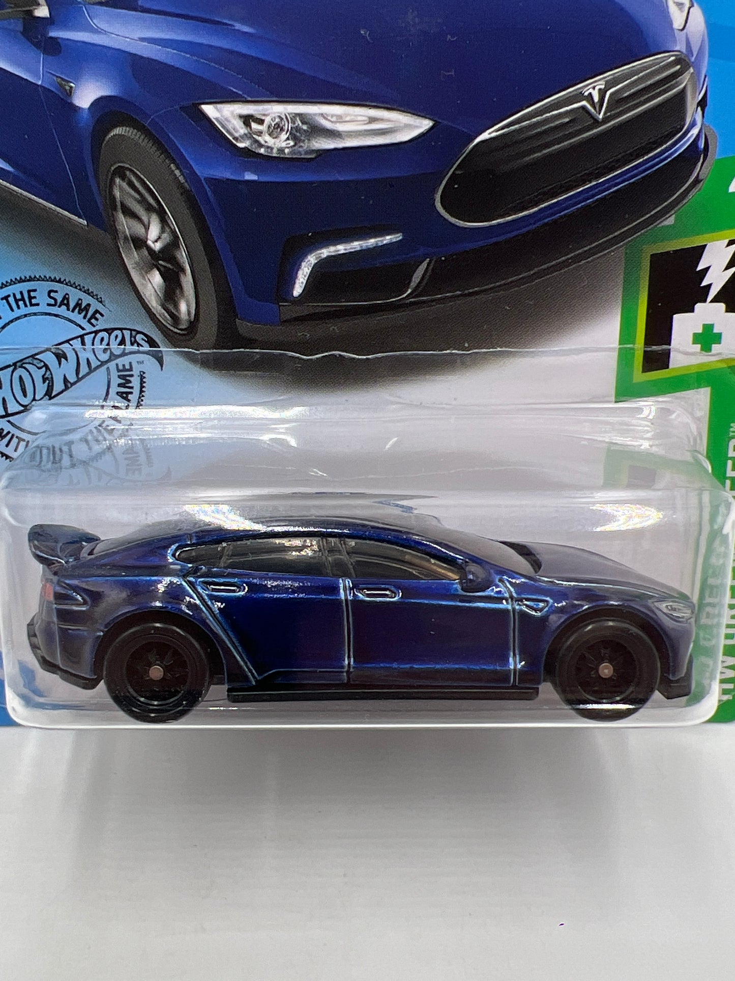 2019 Hot Wheels Super Treasure Hunt Factory Sealed #226 Tesla Model S Blue W/Protector