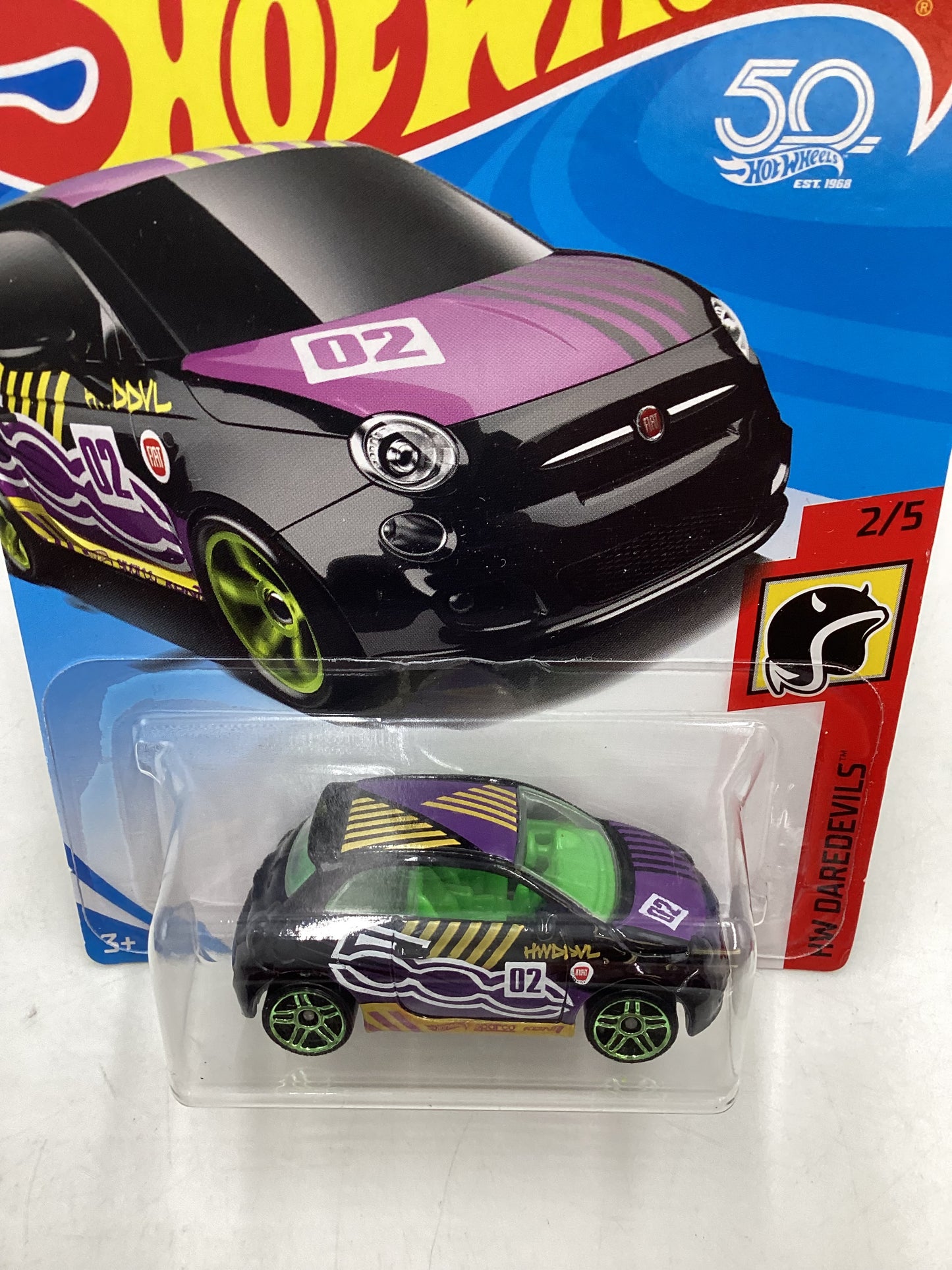 2018 Hot Wheels Fiat 500 Black chase 240A