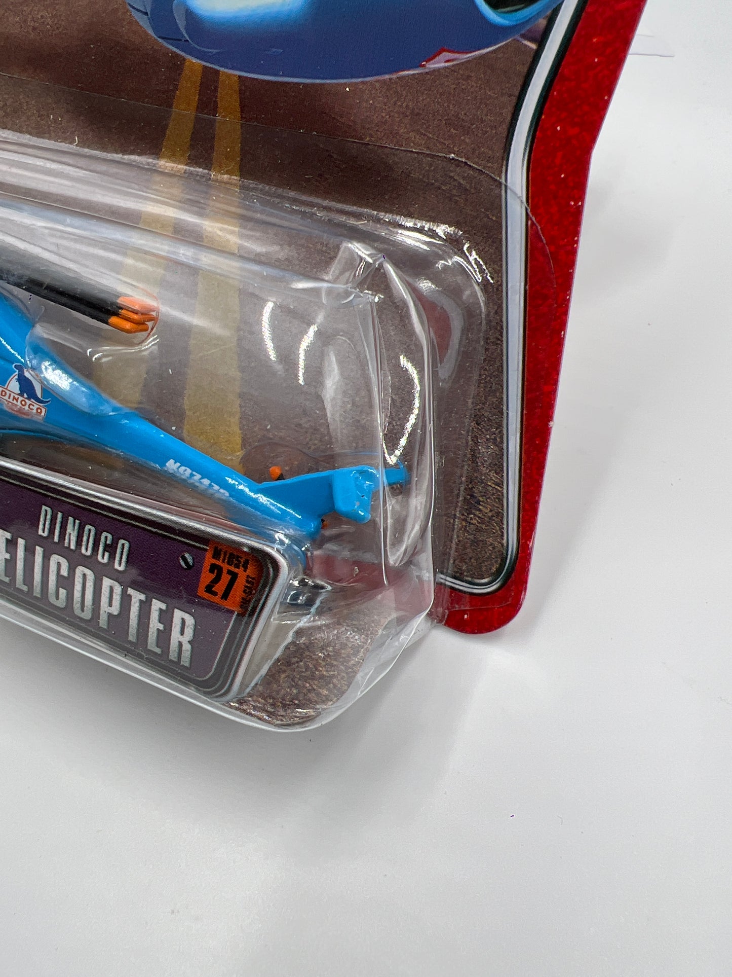 Disney Pixar The World Of Cars #27 Dinoco Helicopter Blue (Crushed Blister) 141A