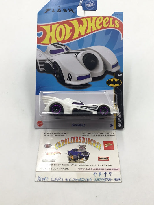 2023 hot wheels #103 Batmobile white the flash AA3