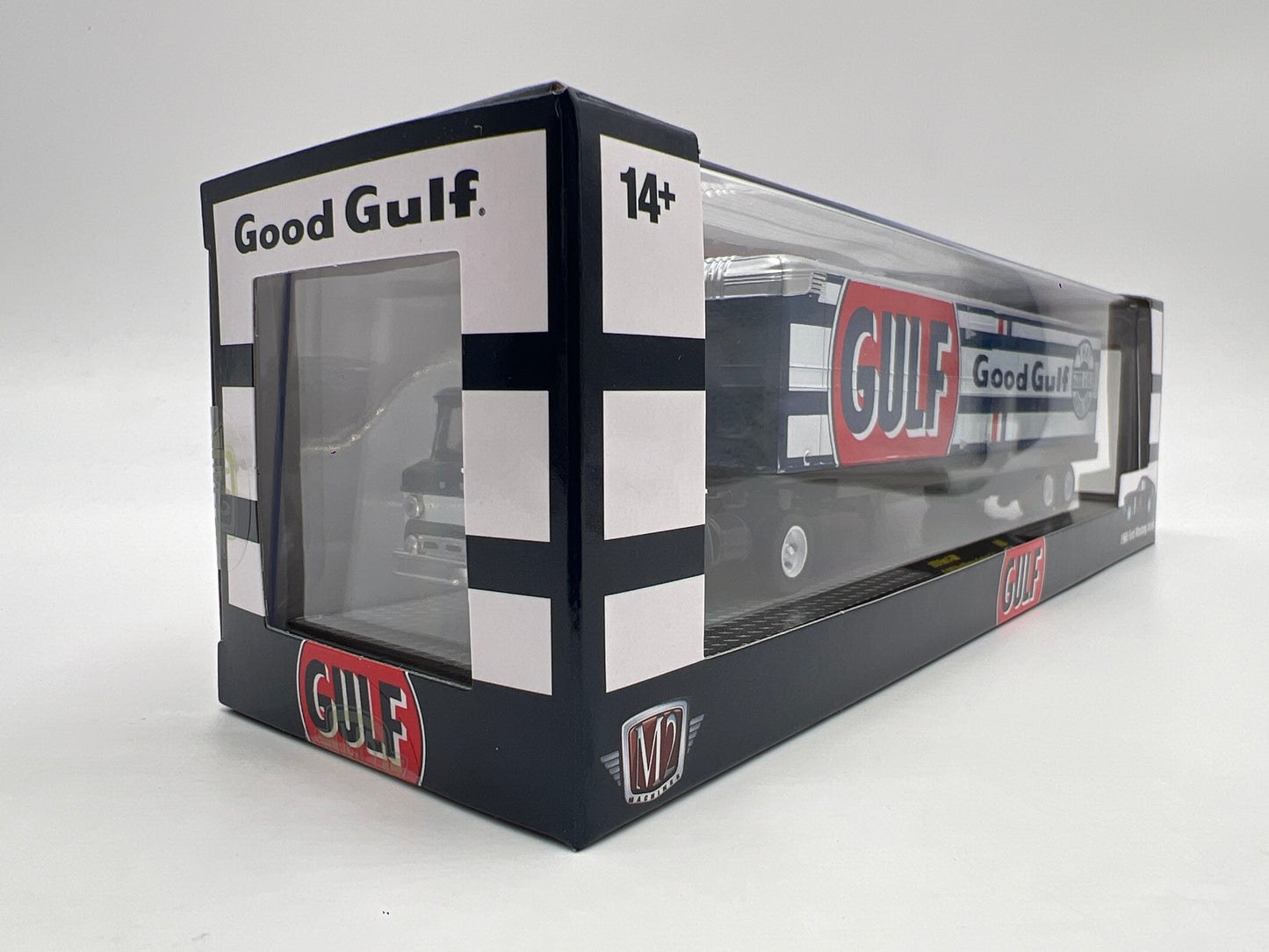 M2 Machines Auto Haulers Gulf 1970 Ford C-600 & 1968 Ford Mustang Fastback 2+2 R88