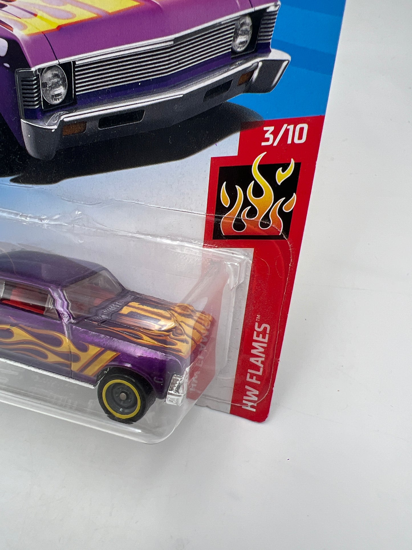 2018 Hot Wheels Super Treasure Hunt 68 Chevy Nova Purple W/Protector