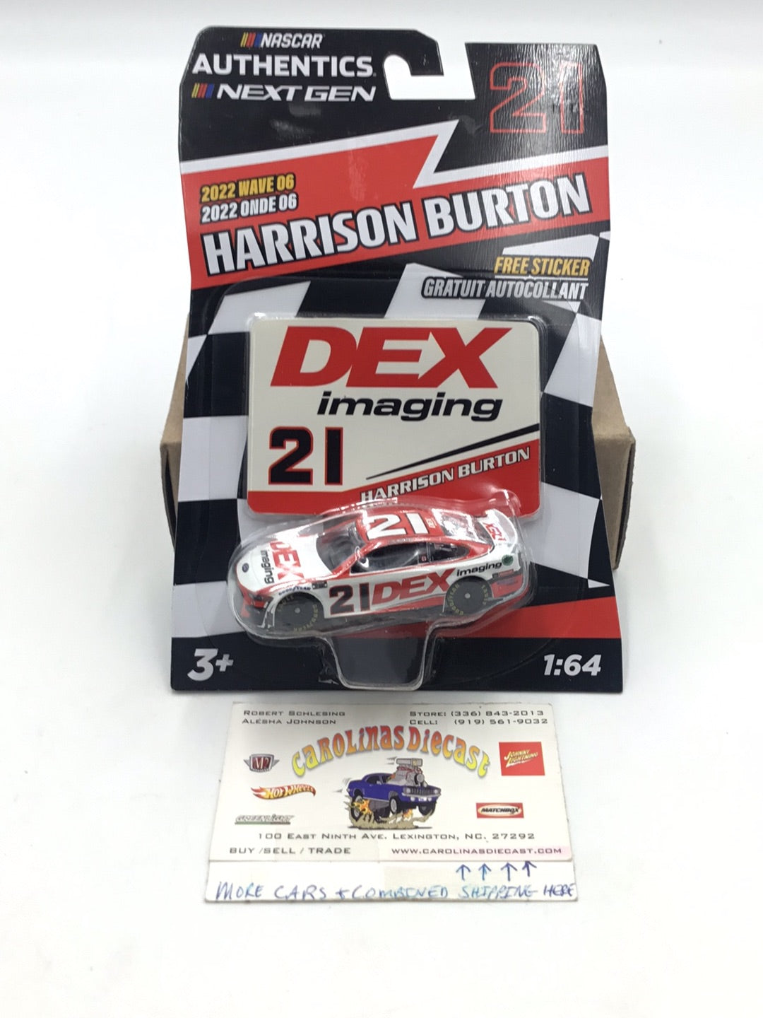 2022 nascar authentics wave 6 21 Harrison Burton Dex imaging carolinasdiecast