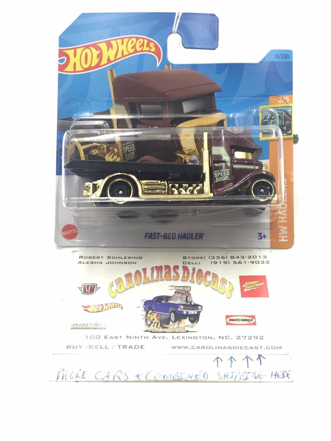 2023 hot wheels Short Card #11 Fast bed hauler 54C