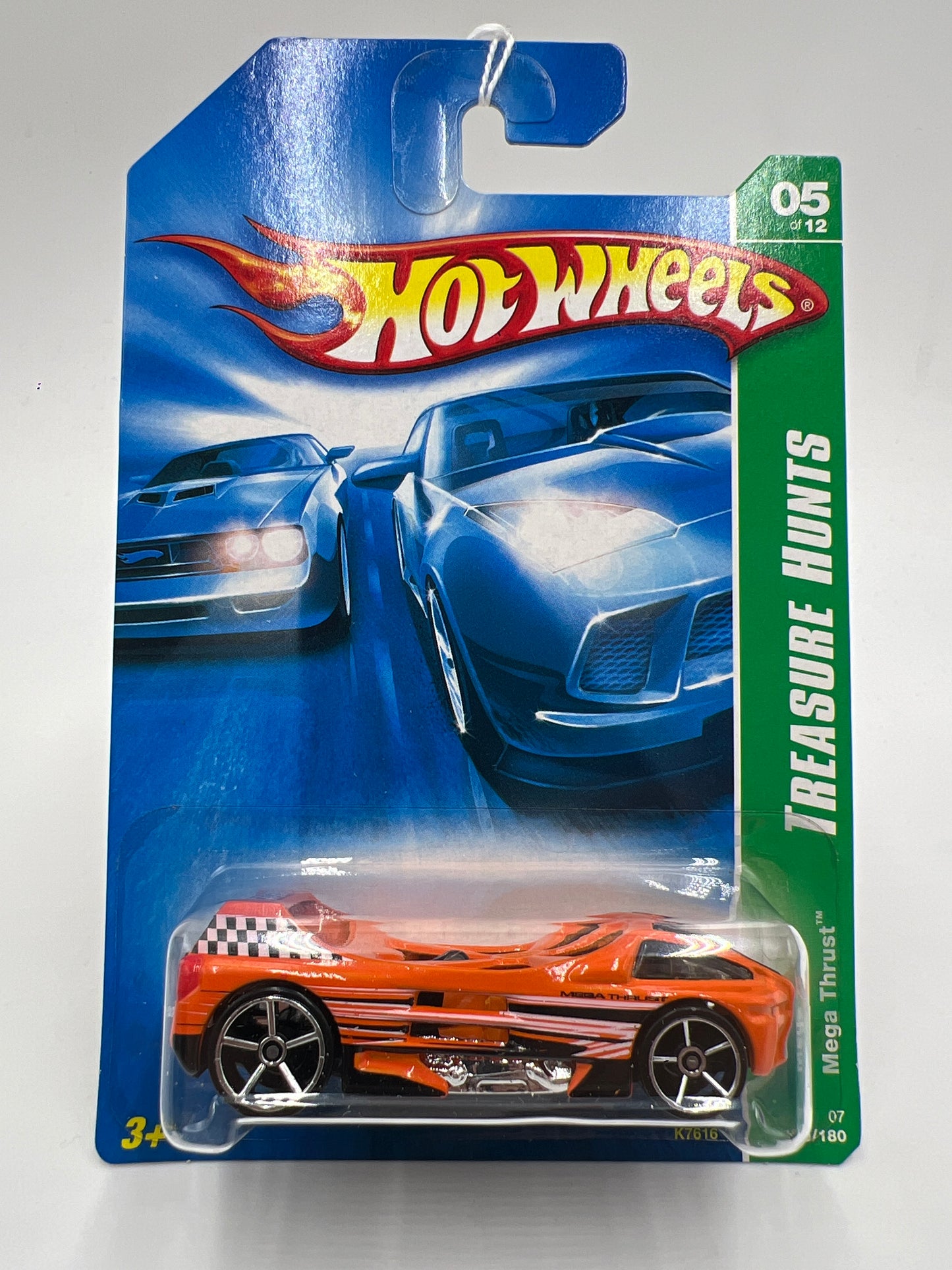 2007 Hot Wheels Treasure Hunt #125 Mega Thrust Orange 277C