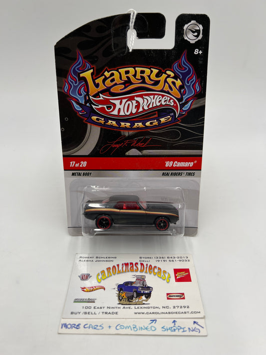 Hot Wheels Premium Larrys Garage #17 69 Camaro Black 245E