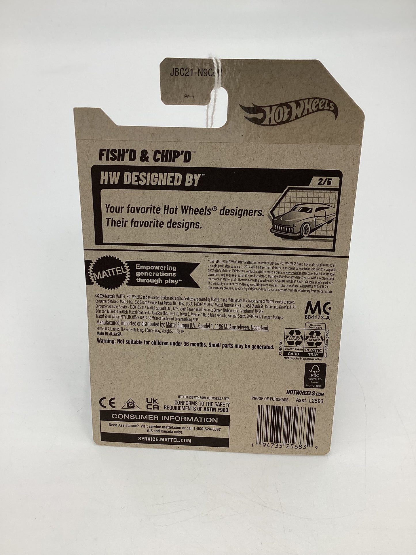 2025 Hot Wheels Treasure Hunt B case #32 Fish’d & Chip’d 276G