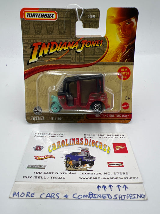 2024 Matchbox #51 Indiana Jones MBX Tangiers Tuk Tuk Red Short Card 212B