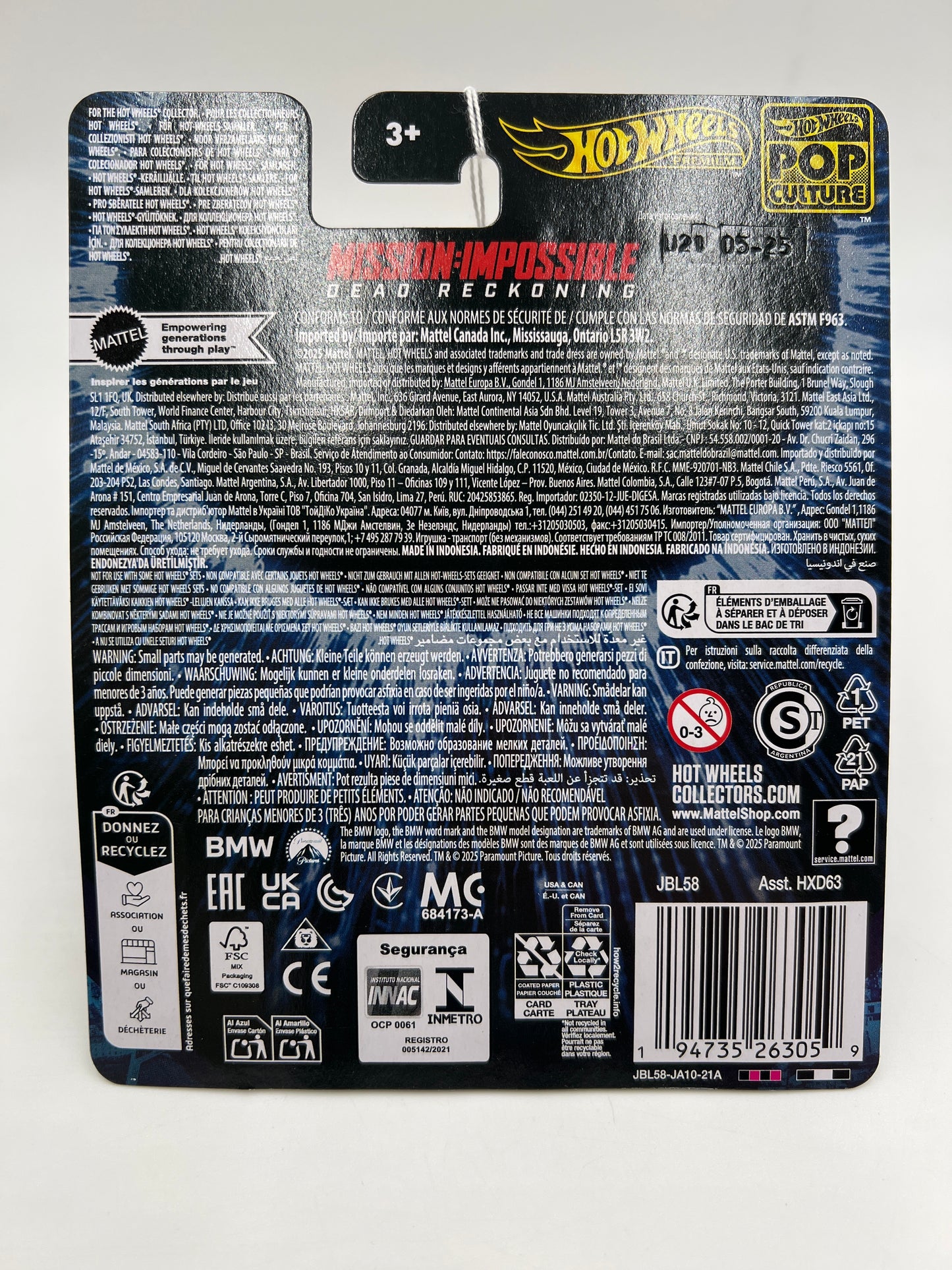 2025 Hot Wheels Premium Pop Culture Mission Impossible Dead Reckoning 2021 BMW M5 272F
