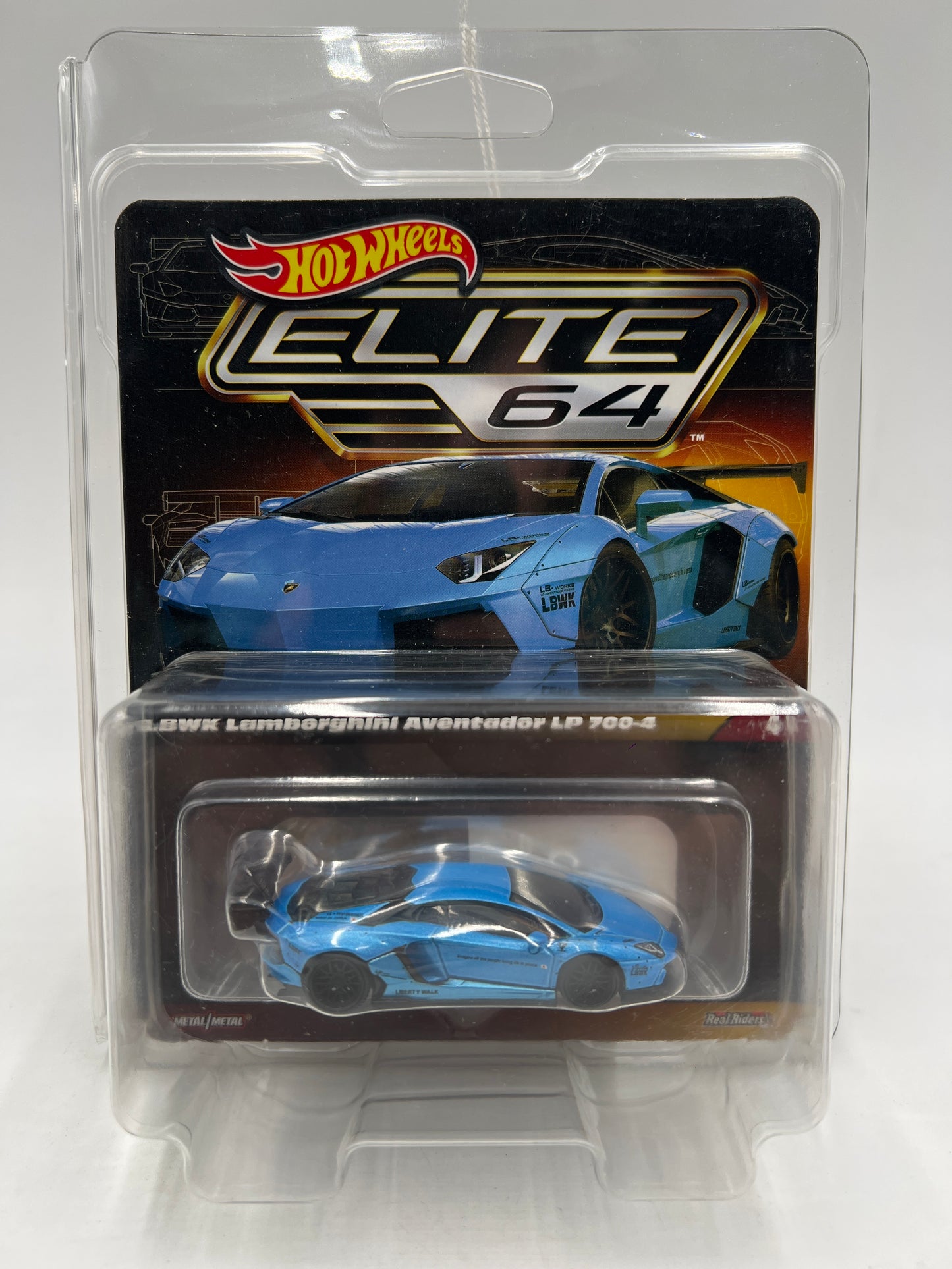 Hot Wheels RLC Elite 64 #4 LBWK Lamborghini Aventador LP 700-4 Blue W/Protector
