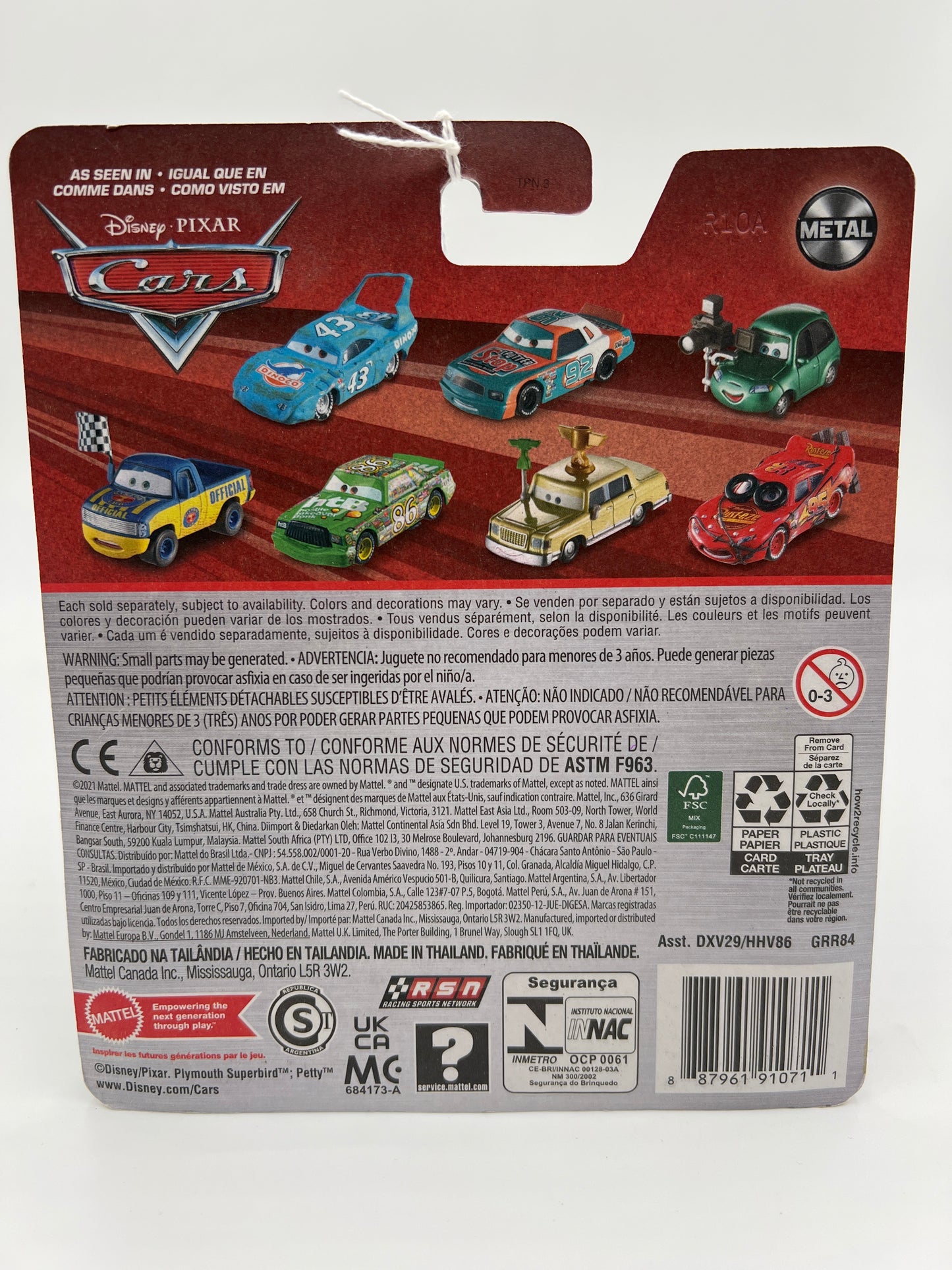 Disney Pixar Cars Derek Wheeliams Silver 138G