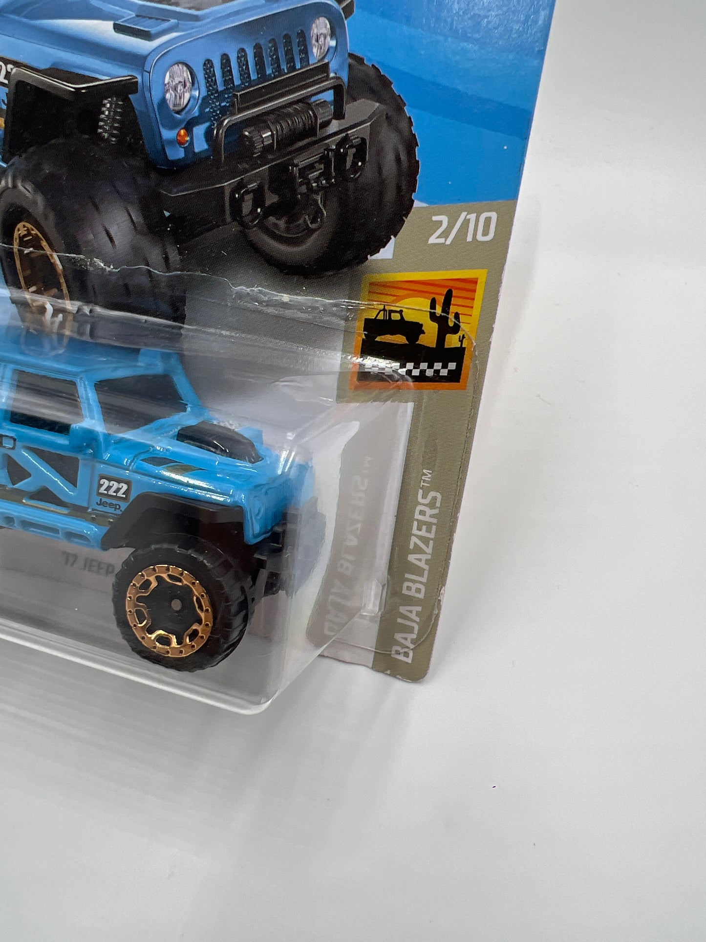 2019 Hot Wheels Baja Blazers #13 17 Jeep Wrangler Blue 41B