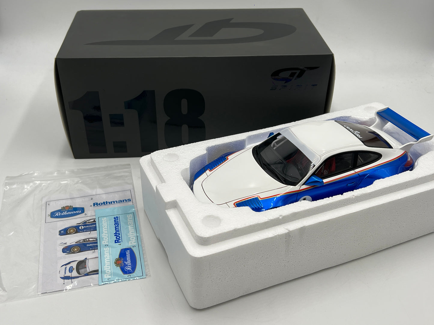GT Spirit 1/18 Scale Rothmans Porsche 911 Old & New Body Kit GT797 W/Box Never Removed