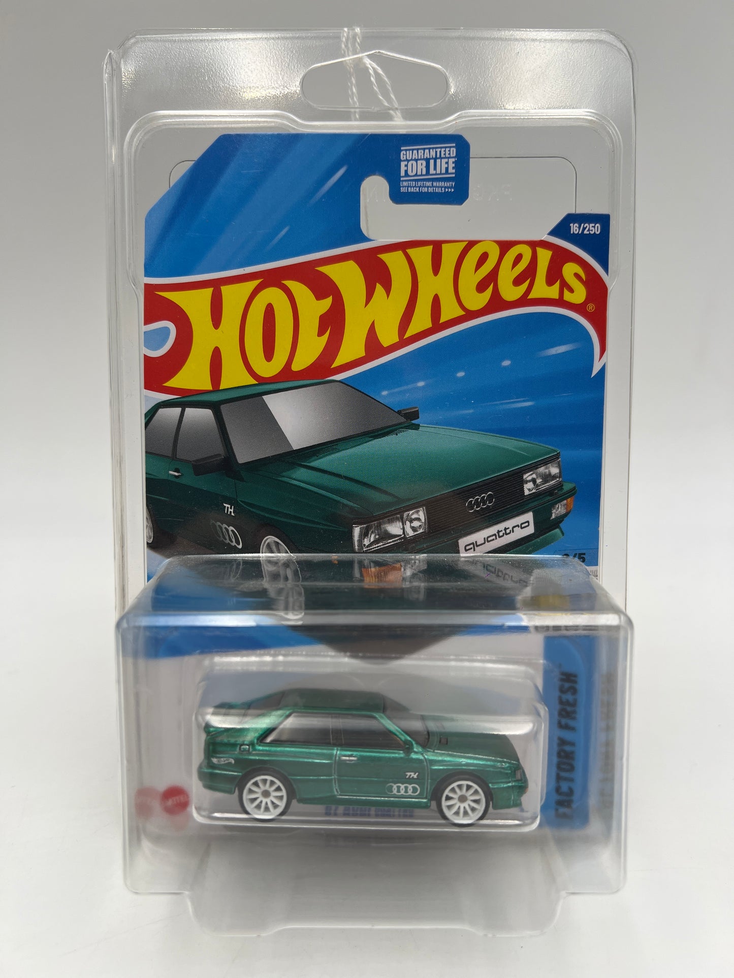 2025 Hot Wheels Super Treasure Hunt #16 87 Audi Quattro Green W/Protector