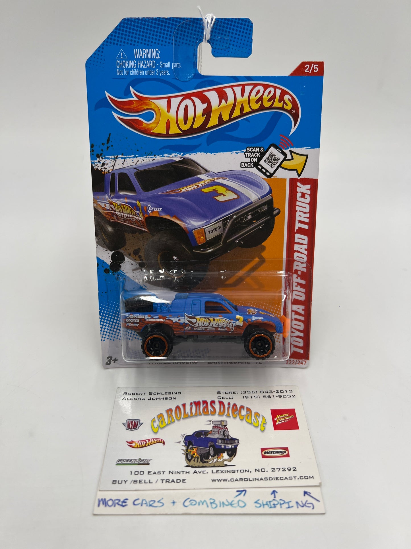2012 Hot Wheels Thrill Racers Earthquake #222 Toyota Off Road Truck Blue 94E