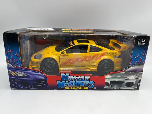 Muscle Machines 1:18 Scale Muscle Tuners 03 Acura RSX Yellow