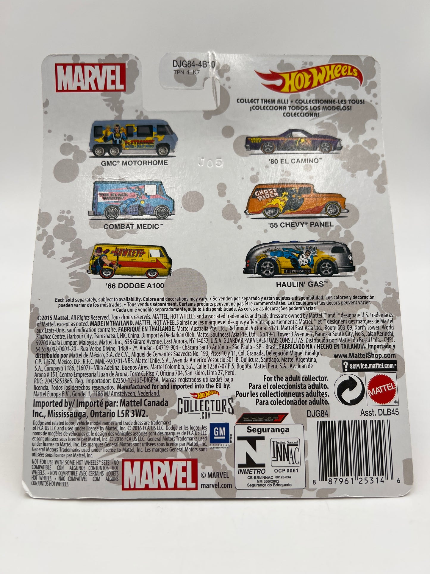 Hot Wheels Premium Marvel Ghost Rider 55 Chevy Panel Orange 265D
