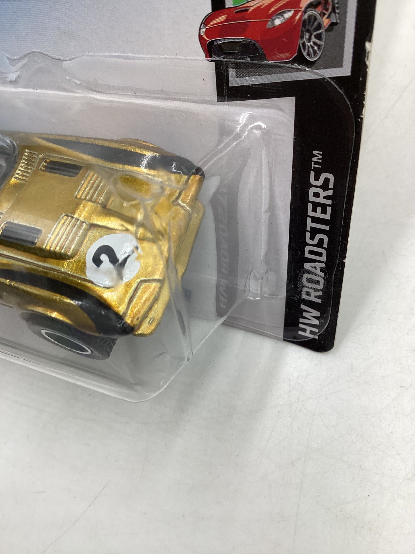 2019 Hot wheels Super treasure hunt #53 Corvette Grand Sport Roadster Gold W/Protector *Crushed Blister*