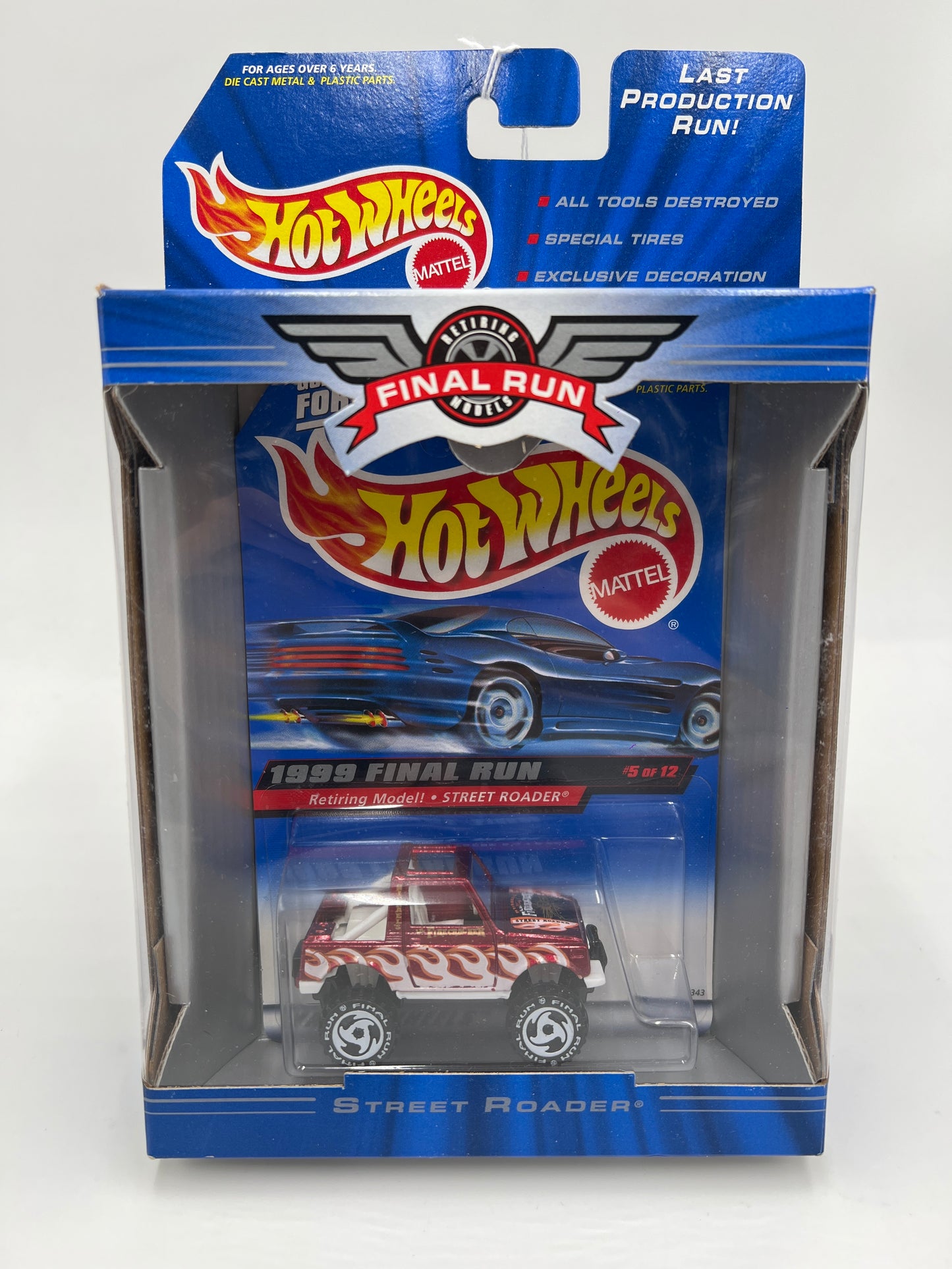 1999 Hot Wheels Final Run #5 Street Roader Red/White