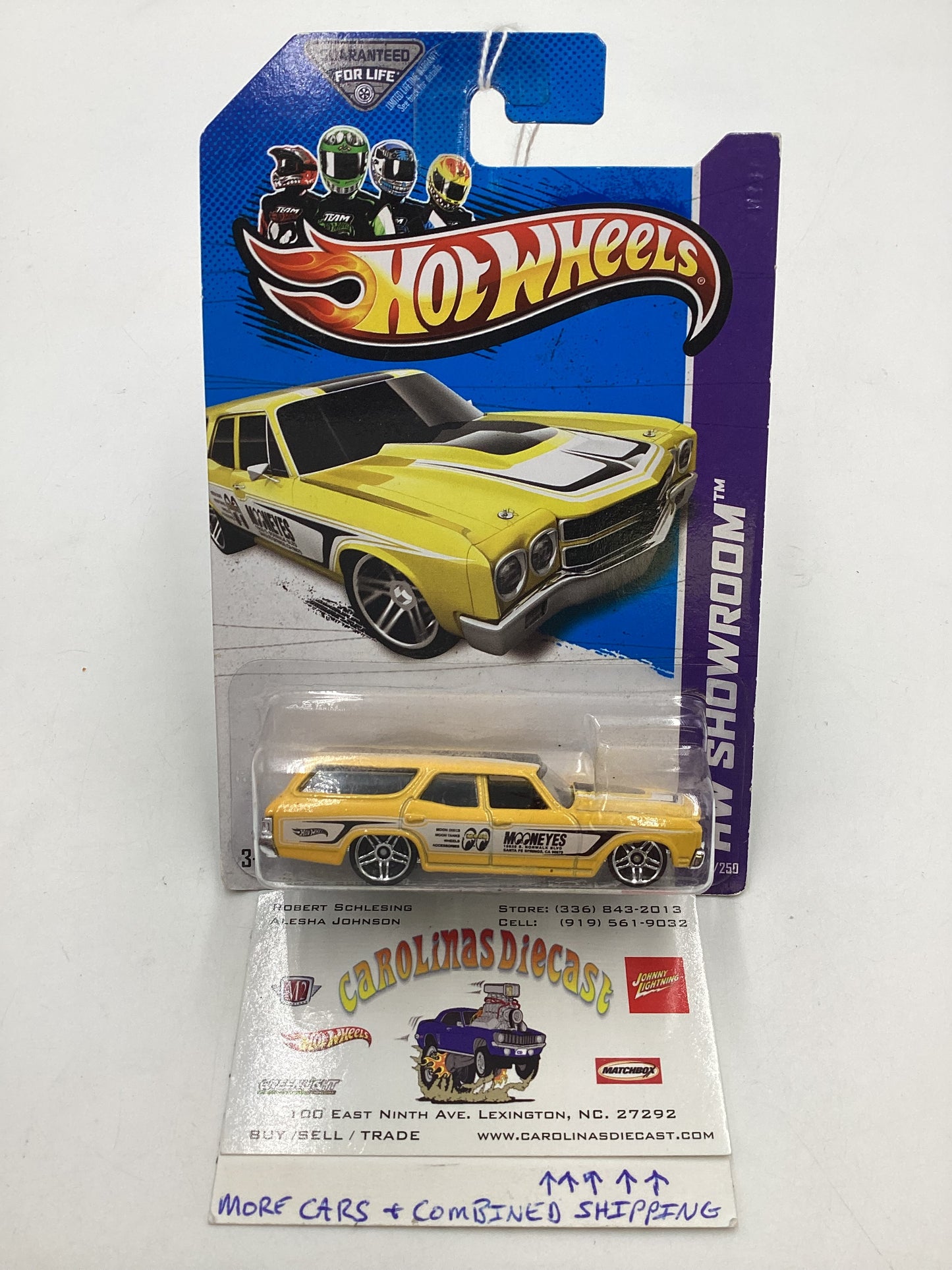 2013 Hot wheels HW Showroom #248 70 Chevelle SS Wagon Mooneyes Yellow 18E