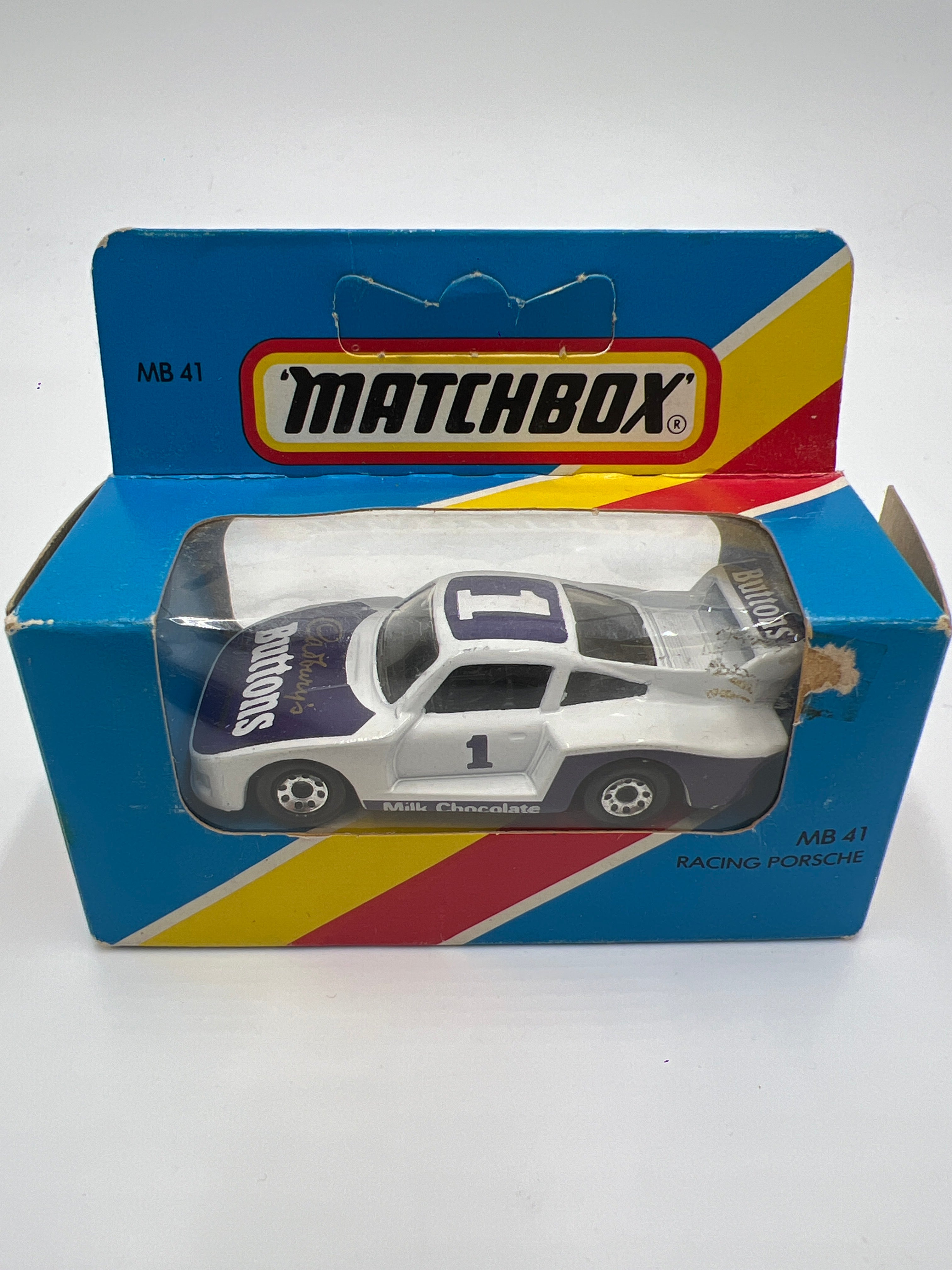 Matchbox Unpunched #41 Cadburys Buttons Racing Porsche 935 #1