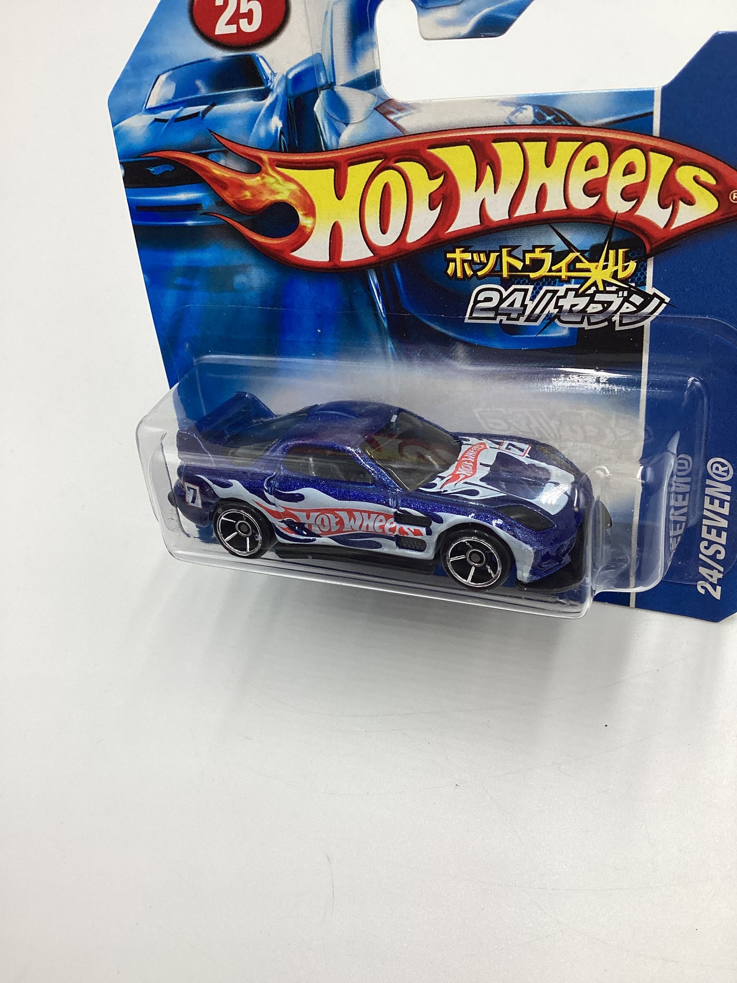 2007 Hot Wheels 24/Seven Japanese Short Card Blue VHTF with protector